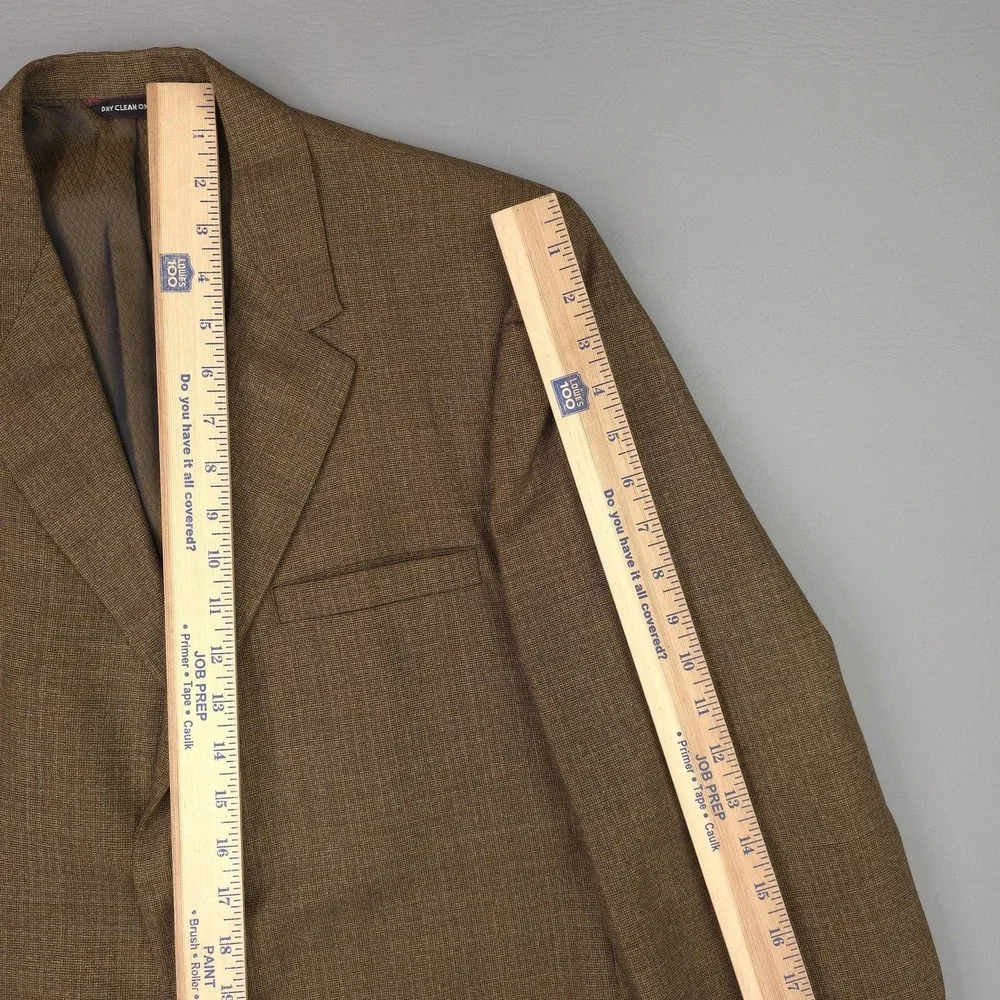 Vintage Towncraft Blazer Mens 42R Brown Check 3 Button Mod Ivy 60s Penneys‎